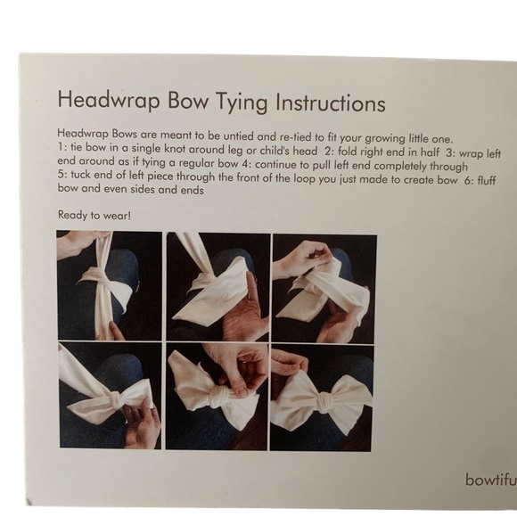 Bowtiful Belles Headwrap Bow White Gold Stars O/S Adjustable - Picture 3 of 3